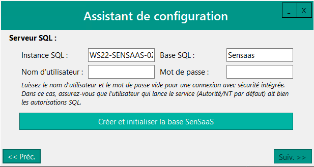 Configuration SQL