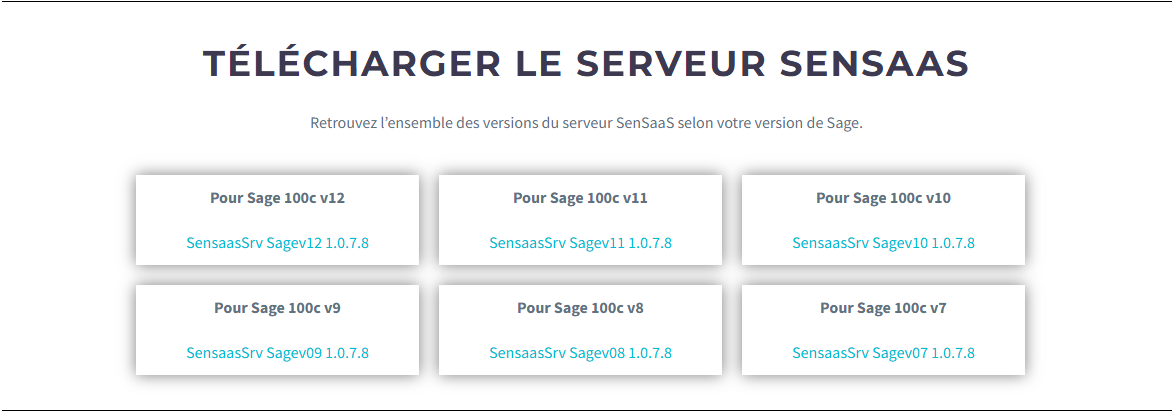 Téléchargement Serveur SenSaaS
