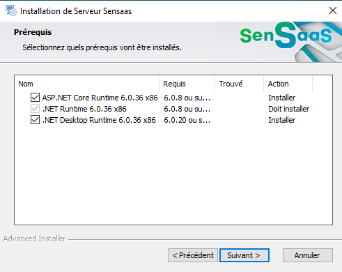 Installation des prérequis