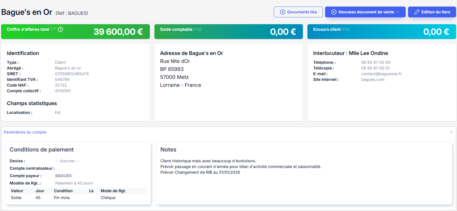 Fiche contact