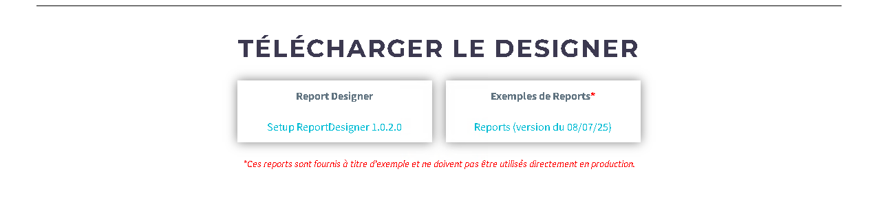 Télécharger le Designer – lien en bas de page