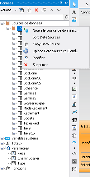 Ajouter une nouvelle source de données depuis le panneau Données
