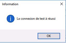 Test de connexion – succès