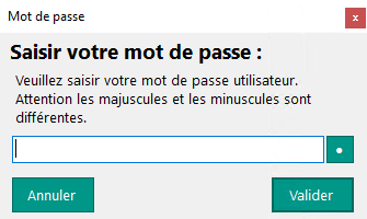 Fenêtre de connexion
