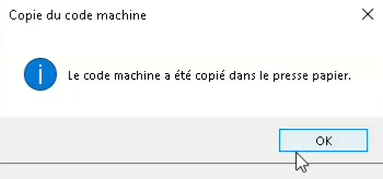 Étape 2 - Confirmation de copie du HID