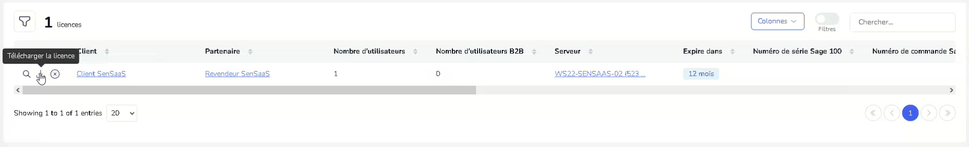 Étape 13 - Télécharger la licence