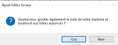 Serveur Web – Ajout hôtes locaux