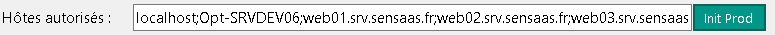 Serveur Web – Hôtes autorisés et Init Prod