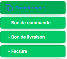 Menu Transformation Achats